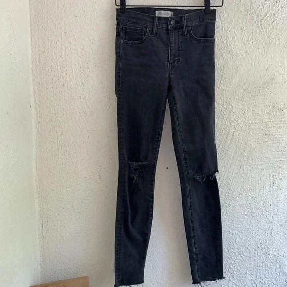 MADEWELL 9" High Riser SKINNY Jeans Shaw Wash Gray Size 25 - Picture 2 of 8